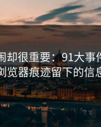 不算热闹却很重要：91大事件线路的浏览器痕迹留下的信息