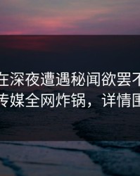 神秘人在深夜遭遇秘闻欲罢不能，蜜桃传媒全网炸锅，详情围观