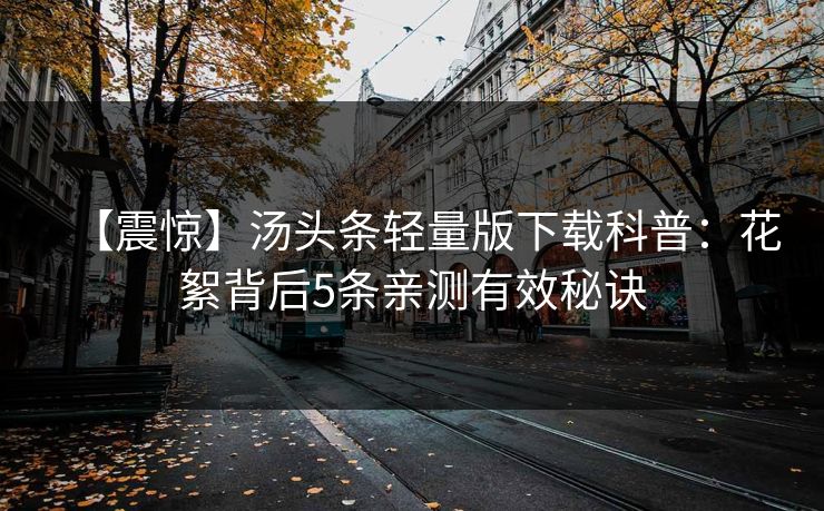 【震惊】汤头条轻量版下载科普：花絮背后5条亲测有效秘诀
